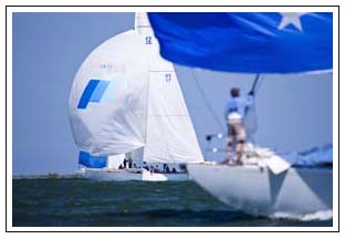 Weatherly & Columbia sailing in the 12 Meter Class Regatta